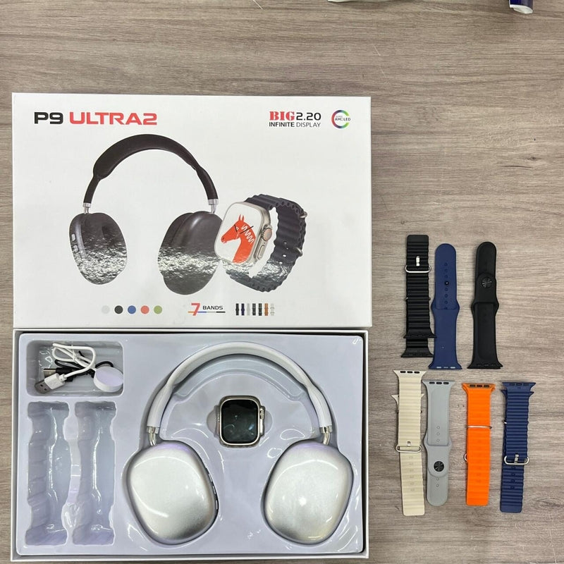 Set Auriculares P9 e Smartwatch - Villvynia