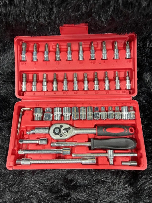 Caixa de ferramentas com chave de 46 peças - Villvynia 
